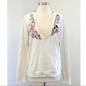 Lucky Brand 🍀 Embroidered Hooded Sweatshirt CUTE